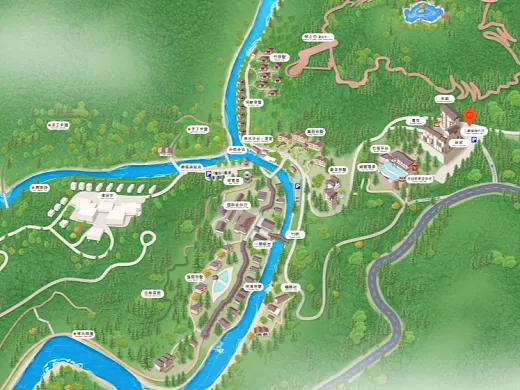 龙马潭结合景区手绘地图智慧导览和720全景技术，可以让景区更加“动”起来，为游客提供更加身临其境的导览体验。