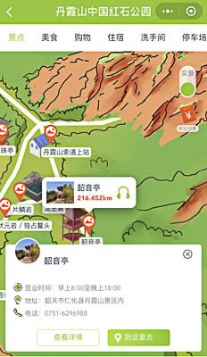 龙马潭景区手绘地图智慧导览和语音结合，让景区“活”起来